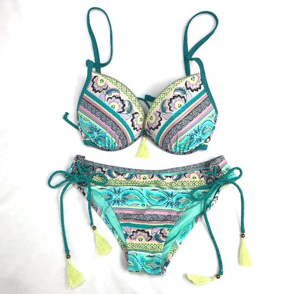 Shade Shore Lace up Tassel Two Piece Bikini - Picture 3 of 7